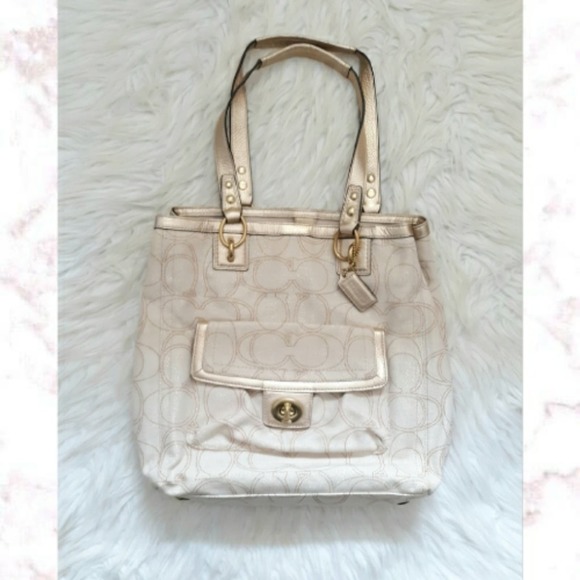 Coach Penelope Linen/Leather Handbag - Picture 2 of 13